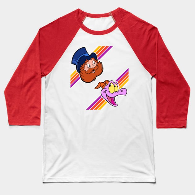 Happy Little purple dragon of imagination Baseball T-Shirt by EnglishGent